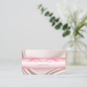 Elegantes modernes Satinensatin, Imitate Lashes Visitenkarte (Stehend Vorderseite)