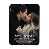 Elegantes, modernes Save the Date Foto-Template Magnet (Vertikal)