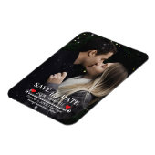 Elegantes, modernes Save the Date Foto-Template Magnet (Linke Seite)