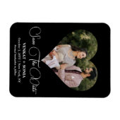 Elegantes, modernes Save the Date Foto-Template Magnet (Horizontal)