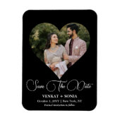 Elegantes, modernes Save the Date Foto-Template Magnet (Vertikal)