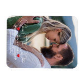 Elegantes, modernes Save the Date Foto-Template Magnet (Horizontal)