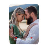 Elegantes, modernes Save the Date Foto-Template Magnet (Vertikal)