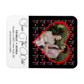 Elegantes, modernes Save the Date Foto-Template Magnet (Horizontal)