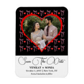 Elegantes, modernes Save the Date Foto-Template Magnet (Vertikal)