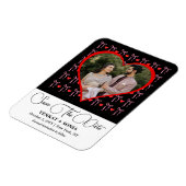 Elegantes, modernes Save the Date Foto-Template Magnet (Linke Seite)
