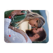 Elegantes, modernes Save the Date Foto-Template Magnet (Horizontal)