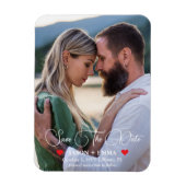 Elegantes, modernes Save the Date Foto-Template Magnet (Vertikal)