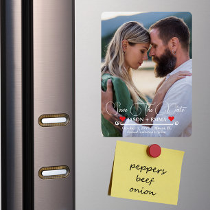 Elegantes, modernes Save the Date Foto-Template Magnet