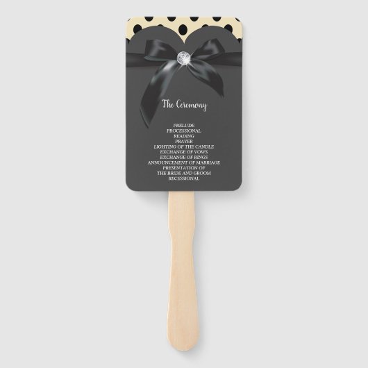 Elegantes, modernes, schicke Hochzeitsprogramm Fächer (Rückseite)