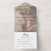 elegantes, modernes, schicke kalligraphisches Hoch All In One Einladung (Innen Boden)