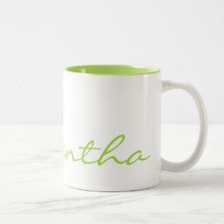 elegantes, modernes schicke, trendige monogramm gr zweifarbige tasse