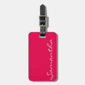 elegantes, modernes schicke, trendige monogramm pi gepäckanhänger (Vorderseite vertikal)