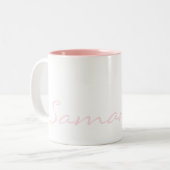 elegantes, modernes schicke, trendige monogramm pi zweifarbige tasse (Vorderseite Links)