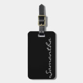 elegantes, modernes schicke, trendige monogramm sc gepäckanhänger (Vorderseite vertikal)