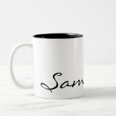 elegantes, modernes schicke, trendige monogramm sc zweifarbige tasse (Links)