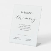 Elegantes, modernes Schild mit gedächtnisvollem Ge (Vorderseite)