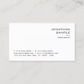 Elegantes modernes schlankes Template Visitenkarte (Rückseite)