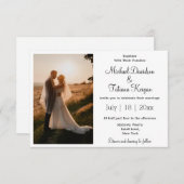 elegantes, modernes, schlichtes typografisches Hoc Einladung (Vorne/Hinten)