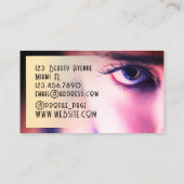 Elegantes modernes Schönheitsauge Visitenkarte (Rückseite)