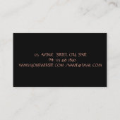 Elegantes modernes Schwarz, Glitzer Lippen, Lashes Visitenkarte (Rückseite)