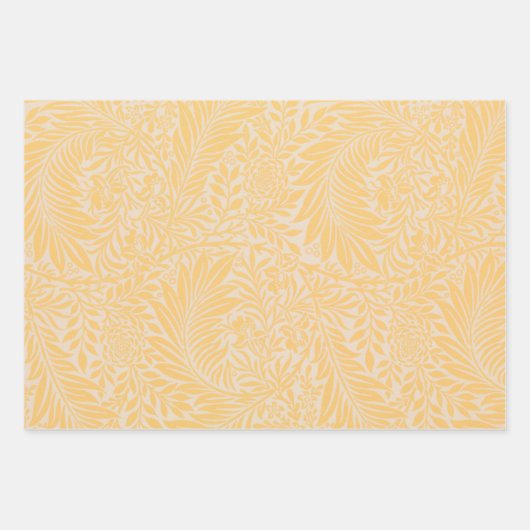 Elegantes modernes Schwarz-Gold-Blumenmuster Geschenkpapier Set (Vorderseite 2)