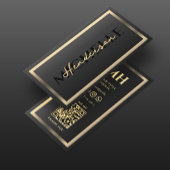 Elegantes, modernes Schwarz-Rahmen-Monogramm Visitenkarte