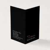 Elegantes, modernes Schwarz schlicht Visitenkarten (Vorderseite)