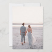 Elegantes modernes Schwarz-Weiß-Foto Save The Date (Rückseite)