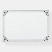 Elegantes modernes Schwarz-Weiß-Gästebuch Gästebuch (Rückseite)