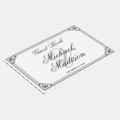 Elegantes modernes Schwarz-Weiß-Gästebuch Gästebuch (Ecke)