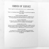 Elegantes, modernes Schwarz-Weiß-Gedächtnis mit 2 Dreifach-gefaltete Programmkarte (Innen Erste Seite)