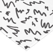 Elegantes modernes Schwarz-Weiß Kurzer Tischläufer (Ecke)