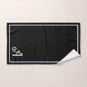 Elegantes modernes Schwarz-Weiß-Monogramm Badhandtuch Set (Handtuch)