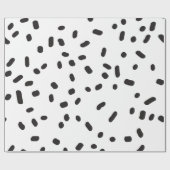 Elegantes modernes Schwarz-Weiß-Papier Geschenkpapier (Flach)