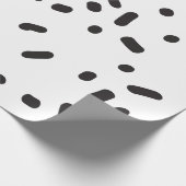 Elegantes modernes Schwarz-Weiß-Papier Geschenkpapier (Ecke)