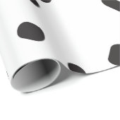 Elegantes modernes Schwarz-Weiß-Papier Geschenkpapier (Rolleneckpunkt)