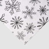 Elegantes modernes Schwarz-weißes Schneeflockenmus Seidenpapier (Ausschnitt)