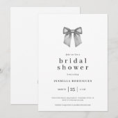 Elegantes, modernes Schwarzes Brautparty Einladung (Vorne/Hinten)