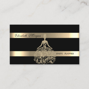 Elegantes Modernes, schwarzes Glitter-Kleid mit Go Visitenkarte