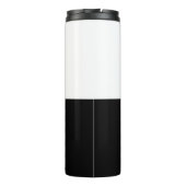 Elegantes, modernes Schwarzes Gold Mit Monogramm Thermosbecher (Rückseite)