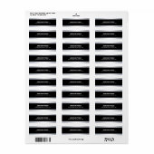 Elegantes, modernes Schwarzes Imitat Silbervorlage (Vorne)