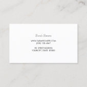 Elegantes, modernes schwarzes Silber gestreift Ber Visitenkarte (Rückseite)