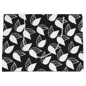 Elegantes modernes Schwarzweiß-Blätter Große Geschenktüte (Vorderseite)