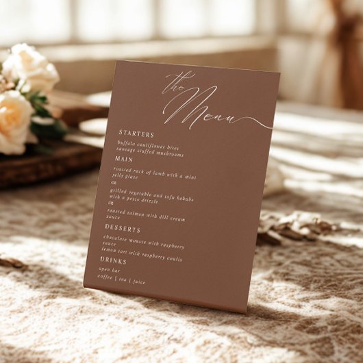 Elegantes, modernes Script Calligraphy Hochzeitses Sockelschild