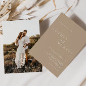 Elegantes modernes Script Foto Classic Wedding Inv Einladung