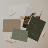 Elegantes modernes Script Foto Classic Wedding Inv Einladung