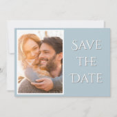 Elegantes, modernes Script-Foto Hochzeit Save The Date (Vorderseite)
