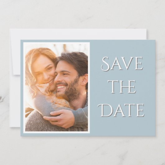 Elegantes, modernes Script-Foto Hochzeit Save The Date (Vorderseite)