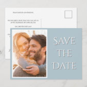 Elegantes, modernes Script-Foto Hochzeit Save The Date (Vorne/Hinten)